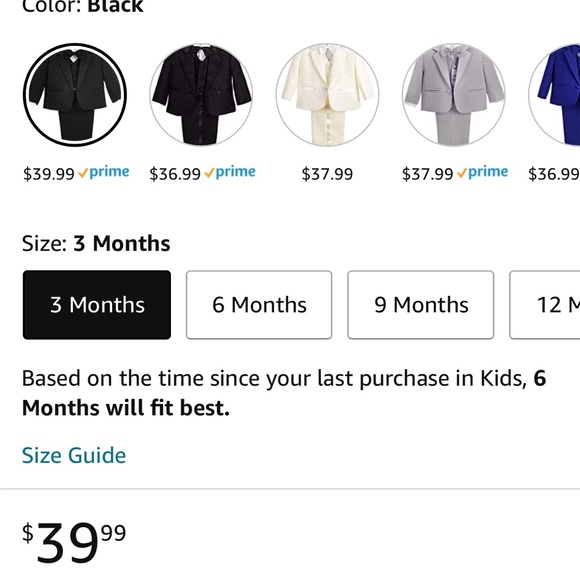 Black Baby Suit (3 Months) - Picture 5 of 6